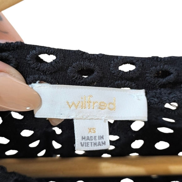 Wilfred Black Short Sleeve Cut Out Tee - Picture 5 of 8